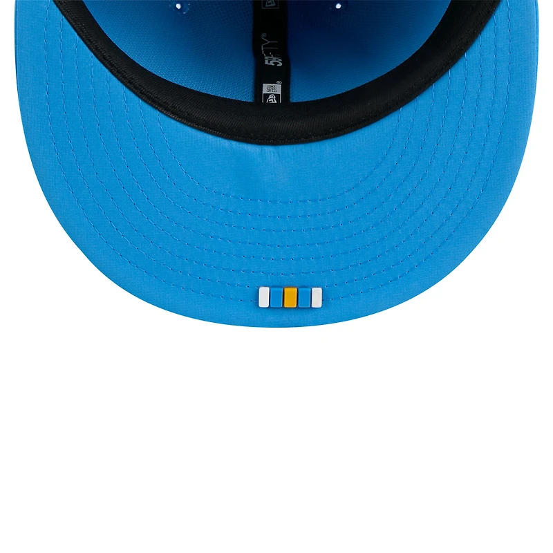 Casquette ajustée 59FIFTY Sideline 2025 bleu poudre New Era pour homme des Los Angeles Chargers