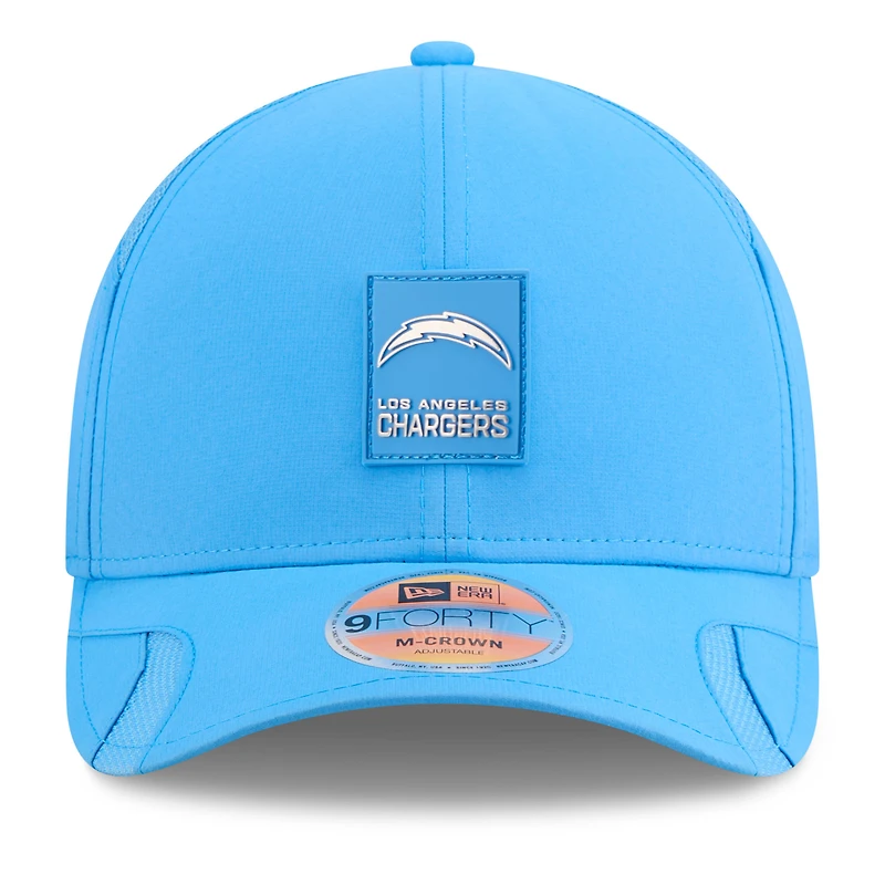 Men's New Era Powder Blue Los Angeles Chargers 2025 Sideline  M-Crown 9FORTY Adjustable Hat