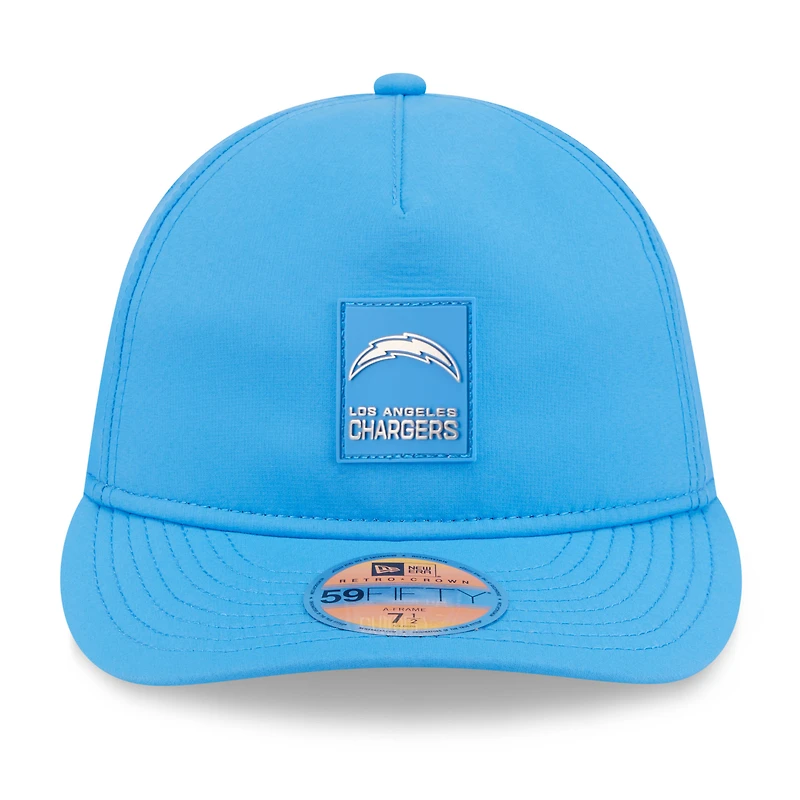 Men's New Era Powder Blue Los Angeles Chargers 2025 Sideline  Retro Crown 59FIFTY Fitted Hat