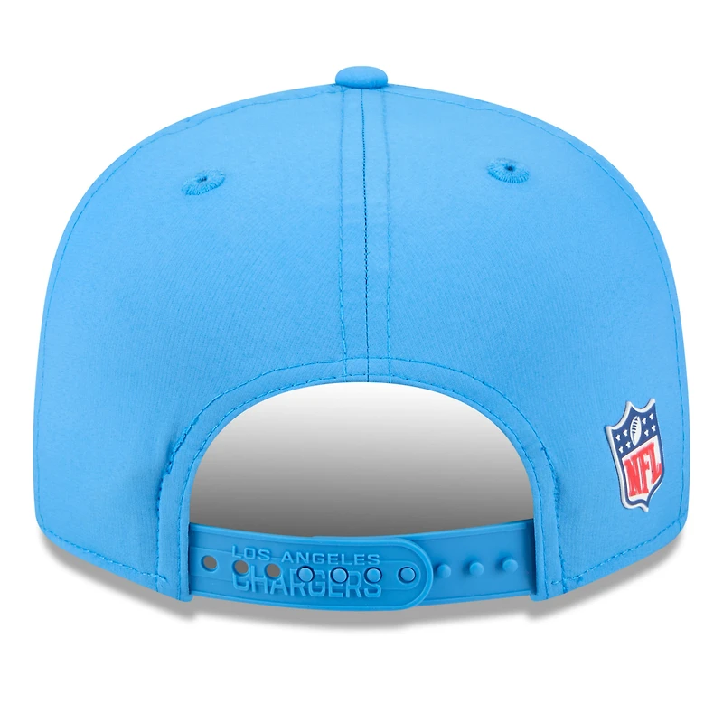 Men's New Era Powder Blue Los Angeles Chargers 2025 Sideline  Split Panel 9FIFTY Snapback Hat