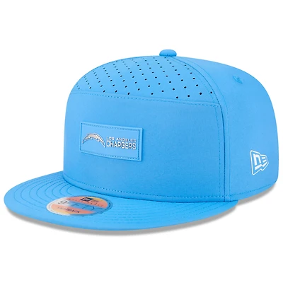 Men's New Era Powder Blue Los Angeles Chargers 2025 Sideline  Split Panel 9FIFTY Snapback Hat