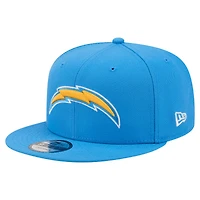 Casquette snapback New Era 9FIFTY bleu poudré pour homme, Los Angeles Chargers