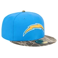 Men's New Era Powder Blue Los Angeles Chargers Active Two-Tone Camo 59FIFTY Fitted Hat