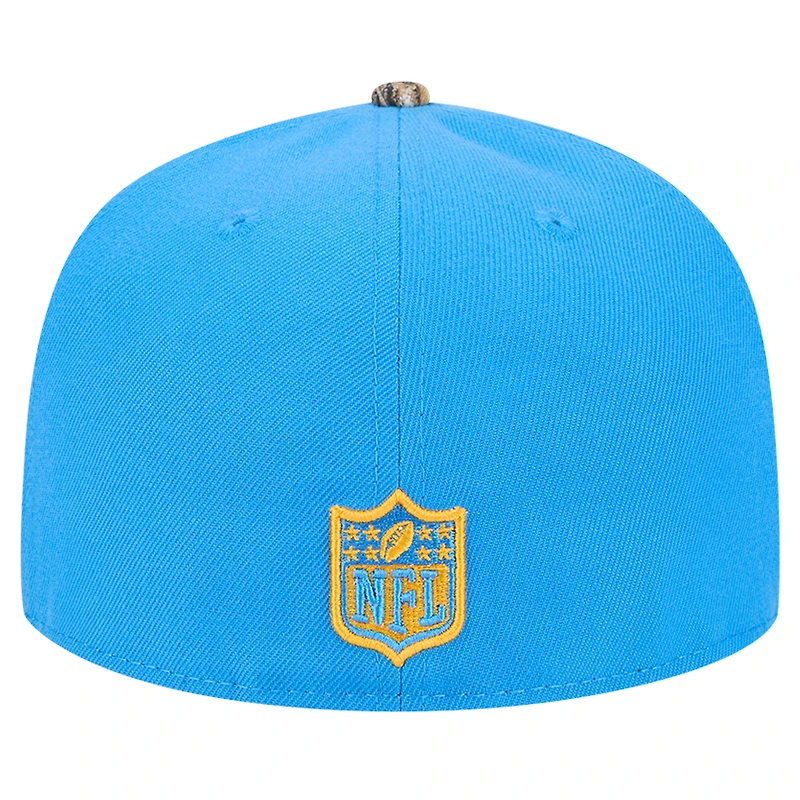Men's New Era Powder Blue Los Angeles Chargers Active Two-Tone Camo 59FIFTY Fitted Hat