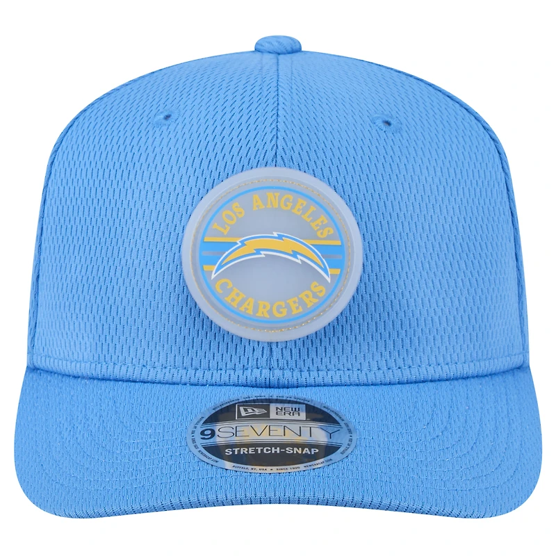 Casquette ajustable extensible à boutons-pression 9SEVENTY Adventure Patched bleu poudre Los Angeles Chargers New Era pour homme