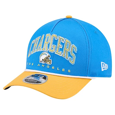 Men's New Era  Powder Blue Los Angeles Chargers  Arch 9FORTY A-Frame Adjustable Hat