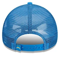 Casquette réglable New Era Los Angeles Chargers Caliber Trucker 9FORTY bleu poudré pour hommes