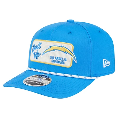 Casquette extensible à pression Chant 9SEVENTY bleu poudre New Era pour homme des Chargers de Los Angeles