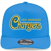 Men's New Era Powder Blue Los Angeles Chargers Charger Power A-Frame 9FIFTY Snapback Hat