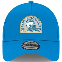 Men's New Era Powder Blue Los Angeles Chargers Charger Power A-Frame 9FORTY Trucker Adjustable Hat