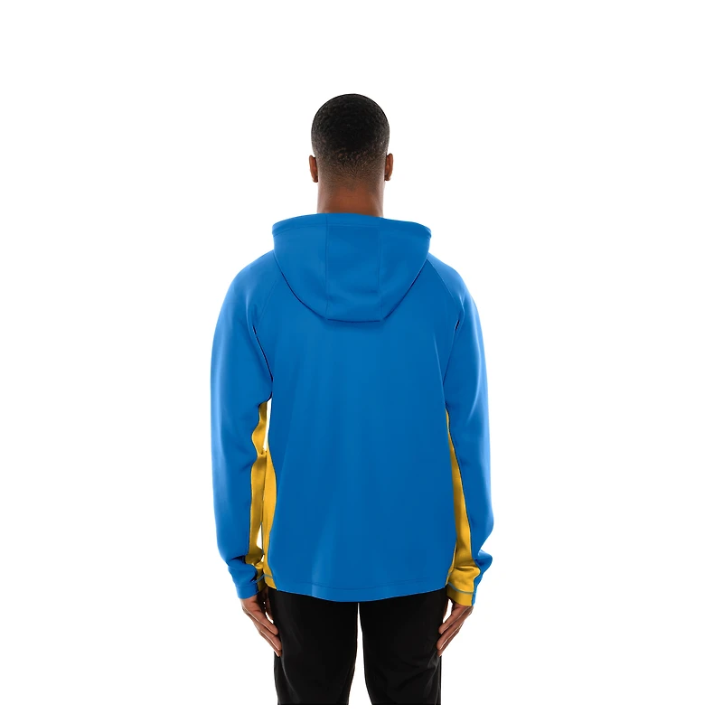 Sweat à capuche zippé intégral bleu poudre New Era des Los Angeles Chargers pour homme