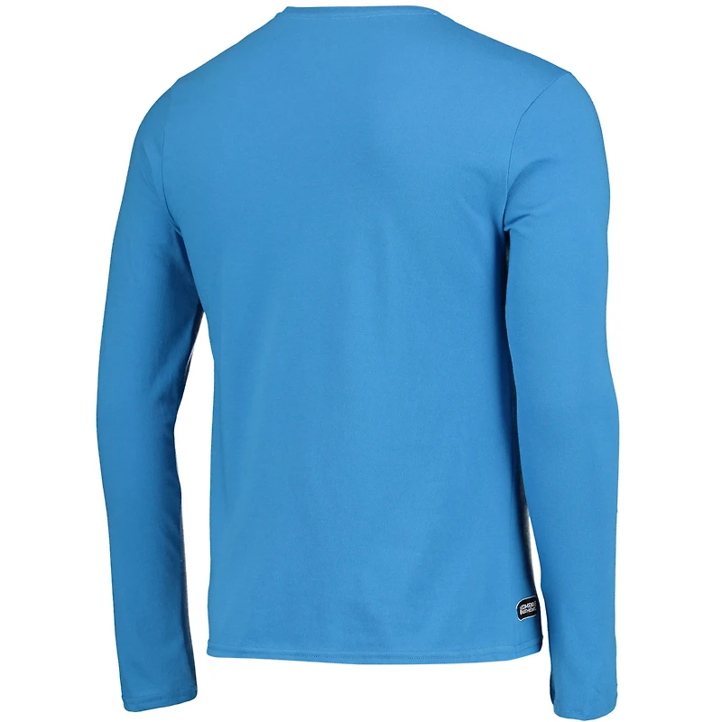 Men's New Era Powder Blue Los Angeles Chargers Combine Authentic Static Abbreviation Long Sleeve T-Shirt