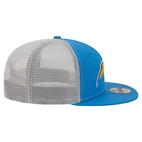 Men's New Era  Powder Blue Los Angeles Chargers Core Team 9FIFTY Trucker Snapback Hat