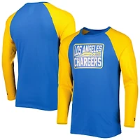 T-shirt à manches longues raglan actuel des Chargers de Los Angeles New Era bleu poudré pour homme