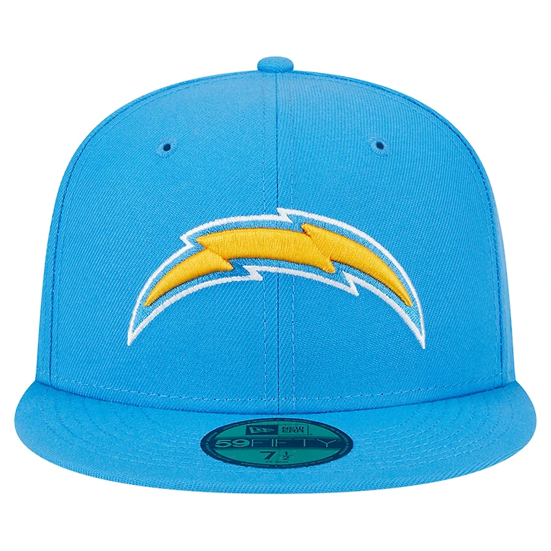 Men's New Era Powder Blue Los Angeles Chargers  Main 59FIFTY Fitted Hat