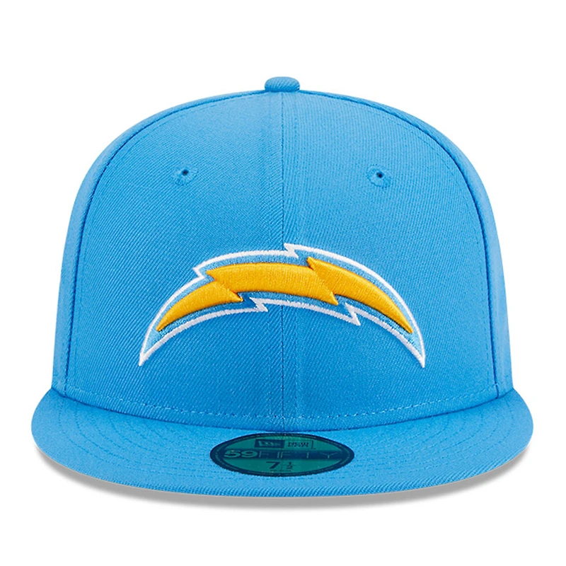 Casquette ajustée 59FIFTY pour hommes des Chargers de Los Angeles New Era bleu poudré
