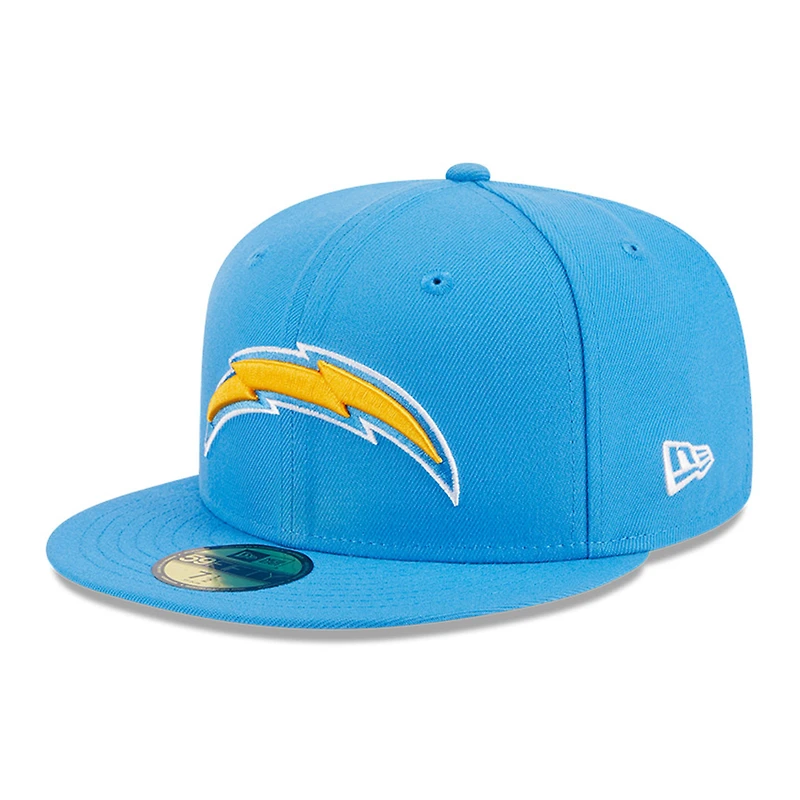 Men's New Era Powder Blue Los Angeles Chargers Main Patch 59FIFTY Fitted Hat