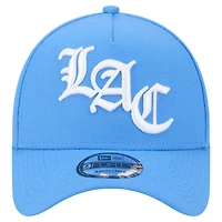 Casquette ajustable Mystic 9FORTY A-Frame bleu poudre pour homme New Era Los Angeles Chargers