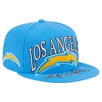 Casquette ajustée surdimensionnée 59FIFTY bleu poudre New Era pour homme des Los Angeles Chargers