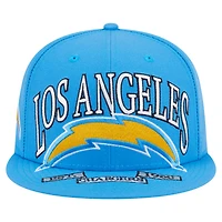 Casquette ajustée surdimensionnée 59FIFTY bleu poudre New Era pour homme des Los Angeles Chargers