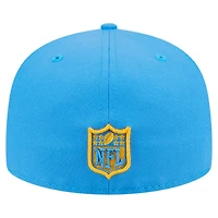 Casquette ajustée surdimensionnée 59FIFTY bleu poudre New Era pour homme des Los Angeles Chargers