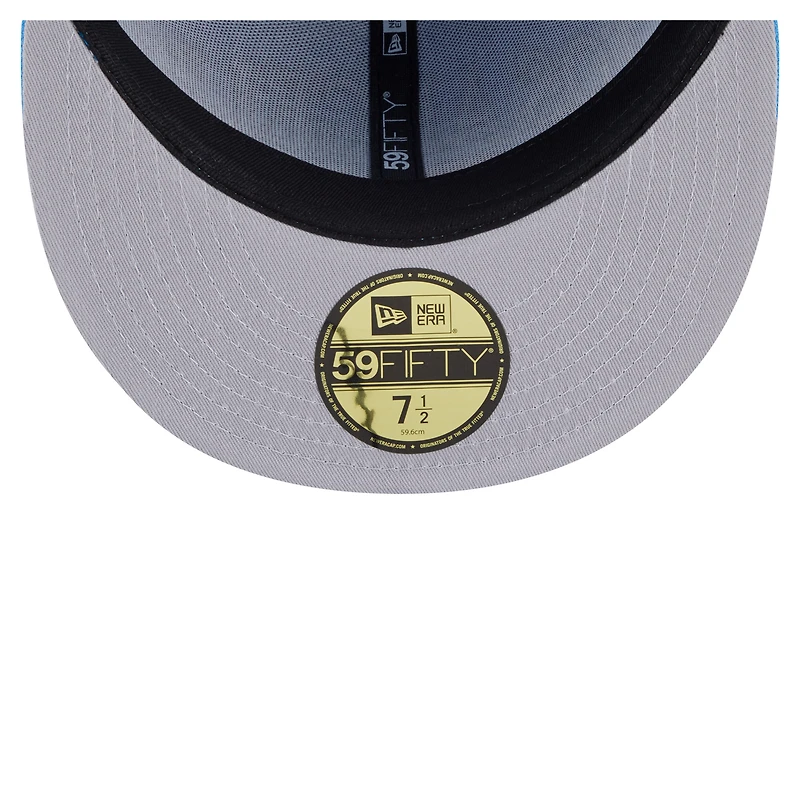 Casquette ajustée surdimensionnée 59FIFTY bleu poudre New Era pour homme des Los Angeles Chargers