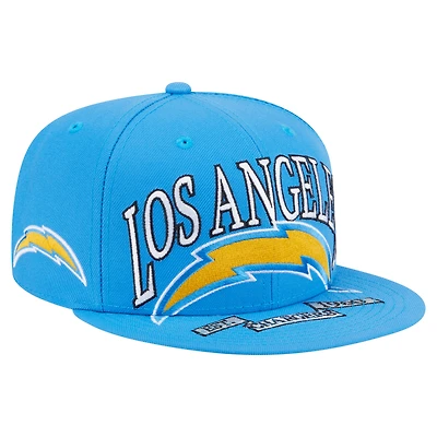 Casquette ajustée surdimensionnée 59FIFTY bleu poudre New Era pour homme des Los Angeles Chargers