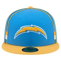 Casquette ajustée New Era 59FIFTY bleu poudré Los Angeles Chargers pour homme