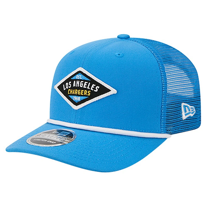 Casquette ajustable New Era bleu poudre Los Angeles Chargers Team 9SEVENTY pour homme