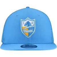 Casquette snapback 9FIFTY bleu poudré des Los Angeles Chargers de New Era pour homme