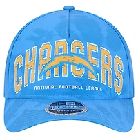 Casquette ajustable New Era bleu poudre Los Angeles Chargers Tie Dye Fade 9Forty M-Crown A-Frame pour homme