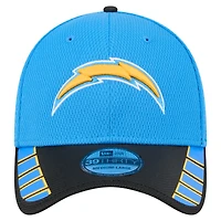 Men's New Era Powder Blue Los Angeles Chargers Visor Hit 39THIRTY Flex Hat