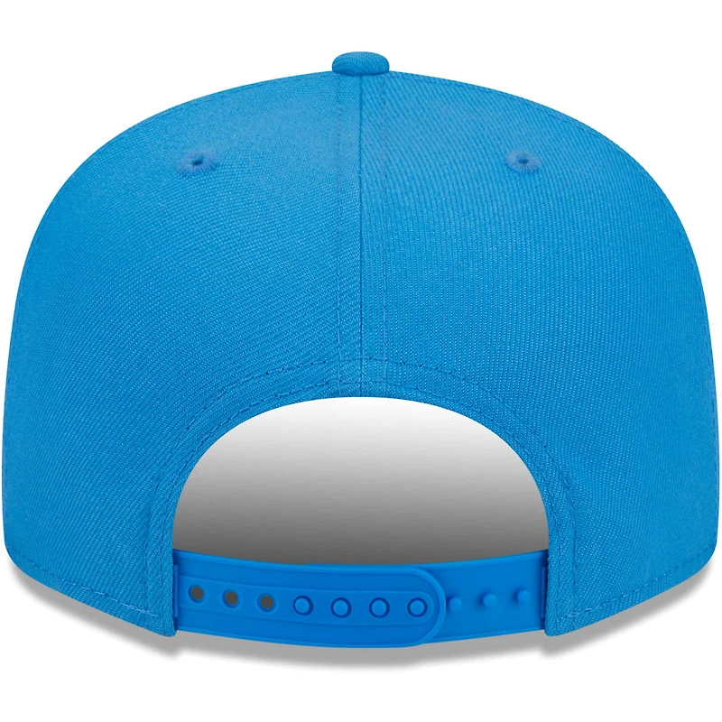 Casquette Snapback 9FIFTY Los Angeles Chargers Word New Era bleu poudré pour homme