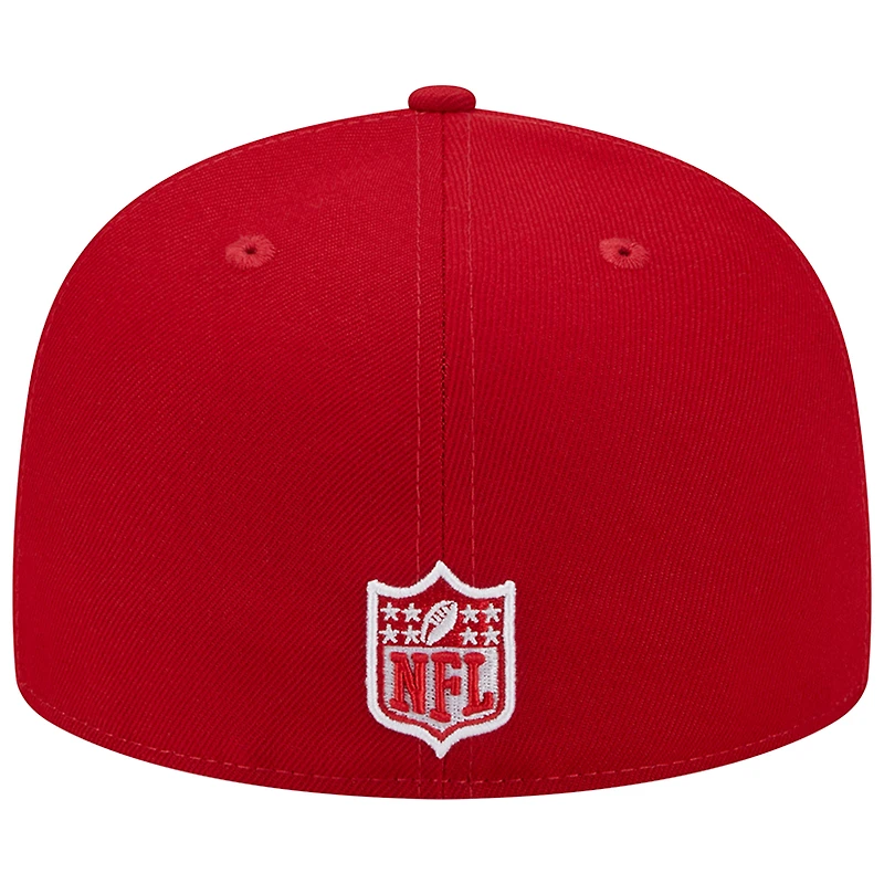 Casquette ajustée 59FIFTY avec écusson principal des Chargers du Super Bowl XXIX Scarlet de New Era pour homme