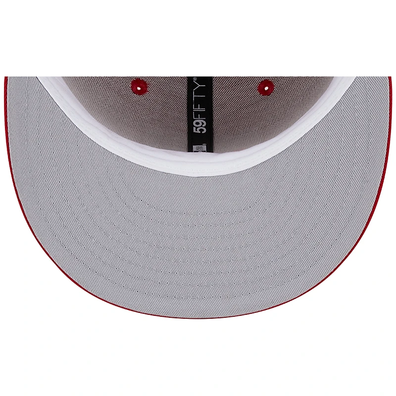 Casquette ajustée 59FIFTY avec écusson principal des Chargers du Super Bowl XXIX Scarlet de New Era pour homme