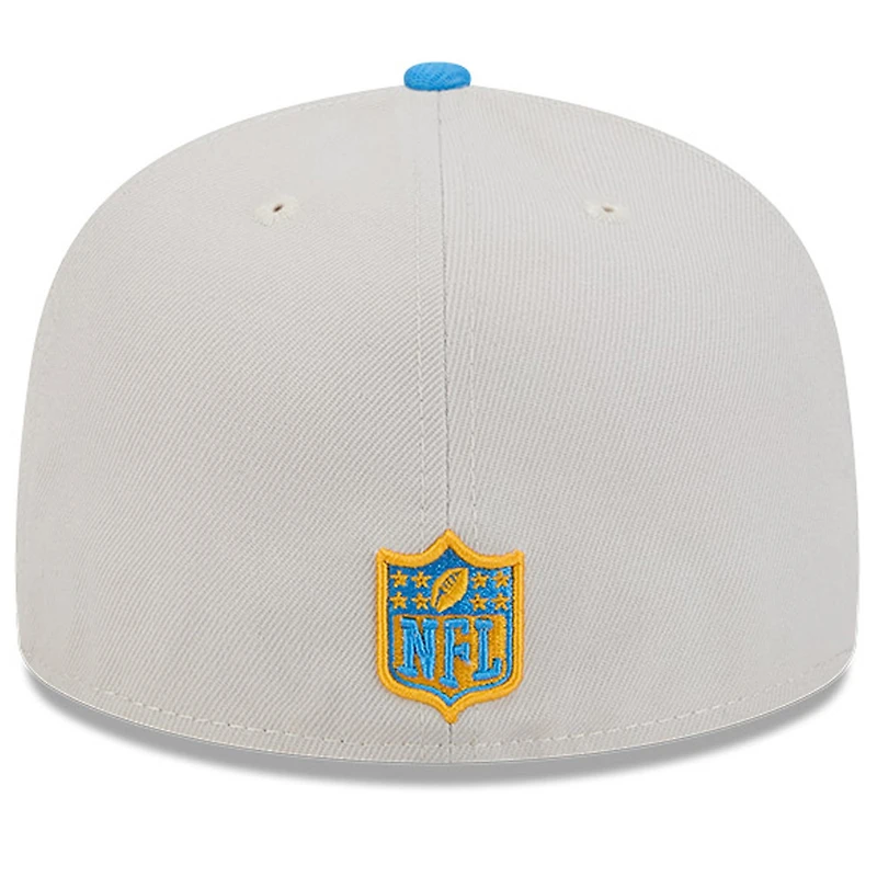 Men's New Era Stone/Powder Blue Los Angeles Chargers 2024 Sideline Historic 59FIFTY Fitted Hat