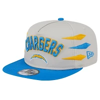 Casquette de golf athlétique à visière plate Los Angeles Chargers New Era pour homme, bleu pierre/poudre