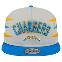 Casquette de golf athlétique à visière plate Los Angeles Chargers New Era pour homme, bleu pierre/poudre