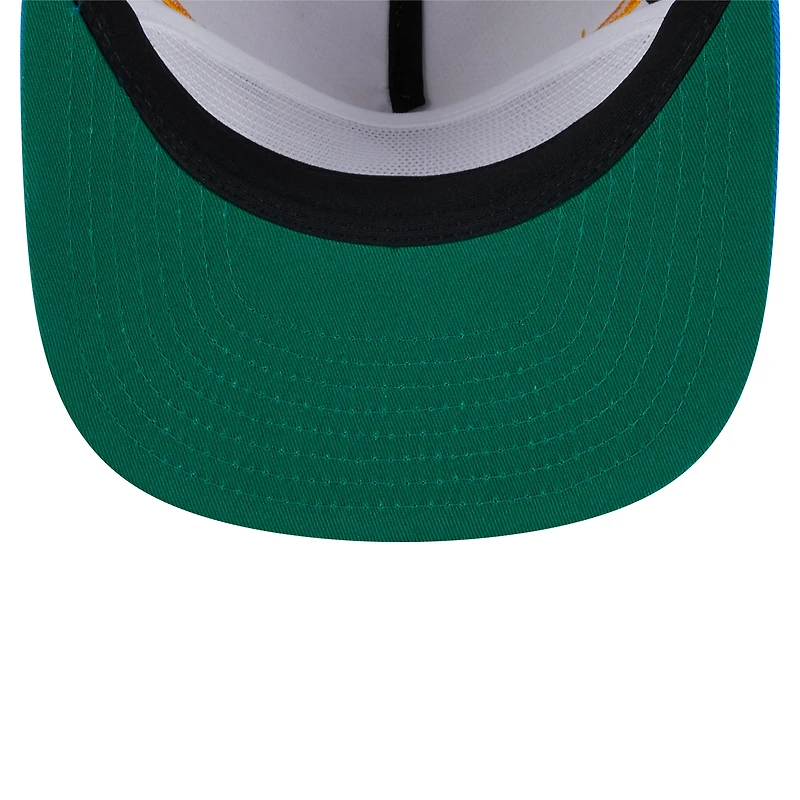 Casquette de golf athlétique à visière plate Los Angeles Chargers New Era pour homme, bleu pierre/poudre