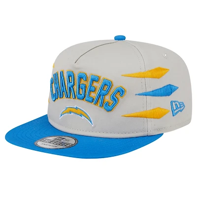 Men's New Era Stone/Powder Blue Los Angeles Chargers Athletic Golfer Snapback Hat