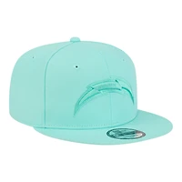 Casquette snapback New Era turquoise Los Angeles Chargers Colorpack 9FIFTY pour homme