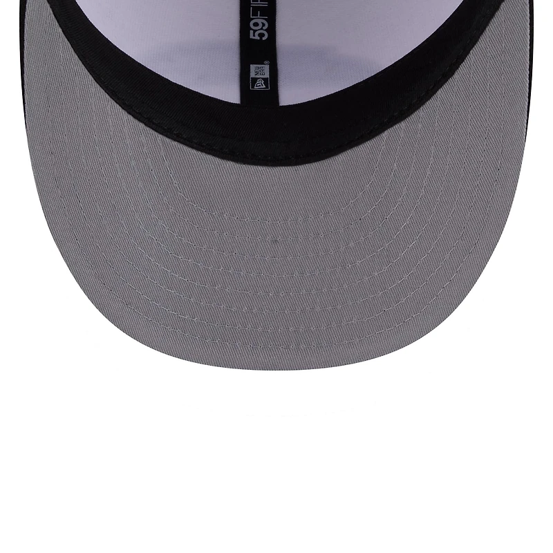 Men's New Era  White/Black Los Angeles Chargers 2026 NFL Draft Pre-Curved 59FIFTY Fitted Hat