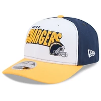 Casquette ajustable New Era 9SEVENTY blanche/dorée pour homme des Los Angeles Chargers Super Chargers