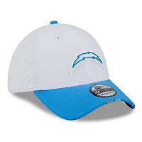 Men's New Era  White/Powder Blue Los Angeles Chargers 2025 NFL Training Camp 39THIRTY Flex Hat