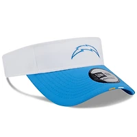 Casquette New Era blanche/bleu poudre pour homme, visière ajustable du camp d'entraînement NFL 2025 des Chargers de Los Angeles