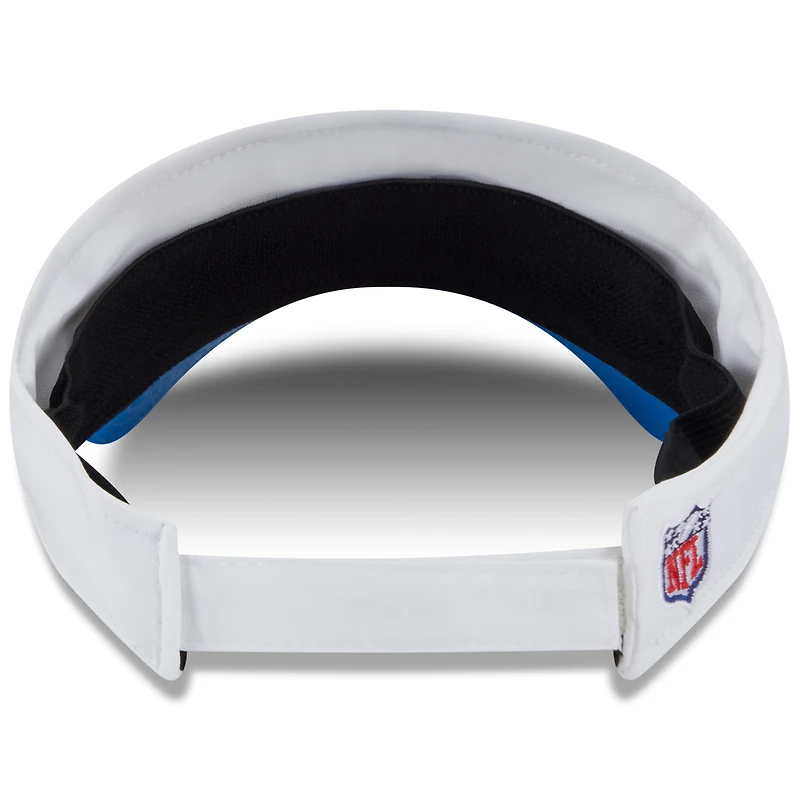 Casquette New Era blanche/bleu poudre pour homme, visière ajustable du camp d'entraînement NFL 2025 des Chargers de Los Angeles