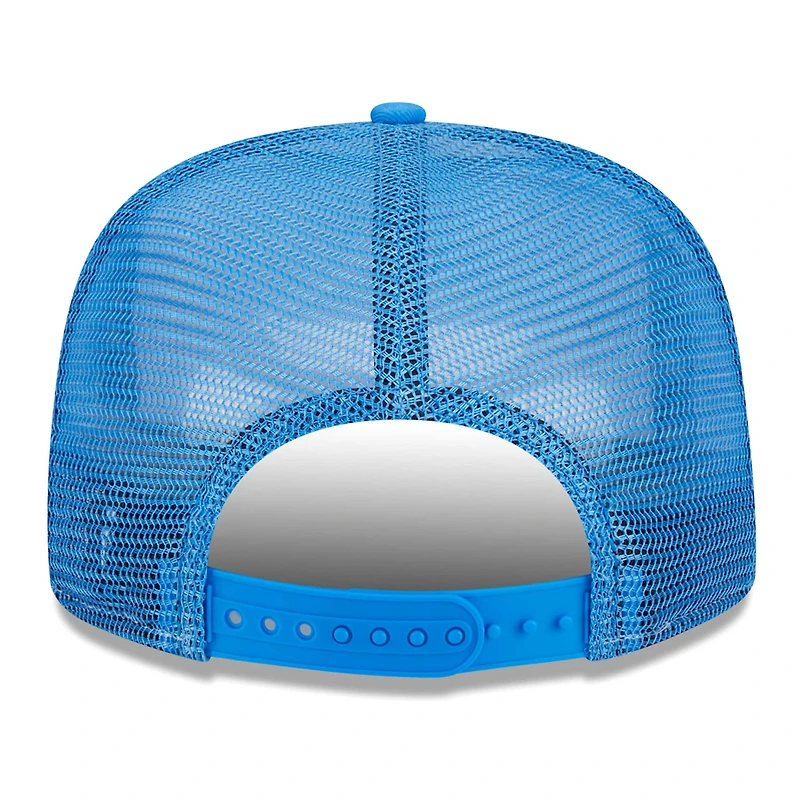 Casquette Snapback Los Angeles Chargers Banger 9FIFTY Trucker New Era pour hommes, blanc/bleu poudré
