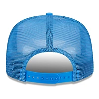Casquette Snapback Los Angeles Chargers Banger 9FIFTY Trucker New Era pour hommes, blanc/bleu poudré