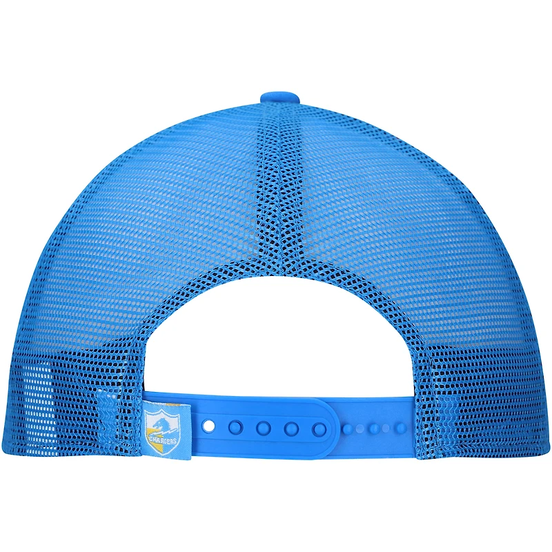 Casquette à visière plate New Era 9FIFTY A-Frame blanche/bleu poudré pour homme des Los Angeles Chargers
