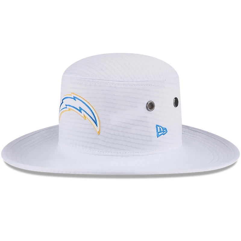 Bob New Era blanc Los Angeles Chargers 2024 NFL Training Camp Panama pour homme
